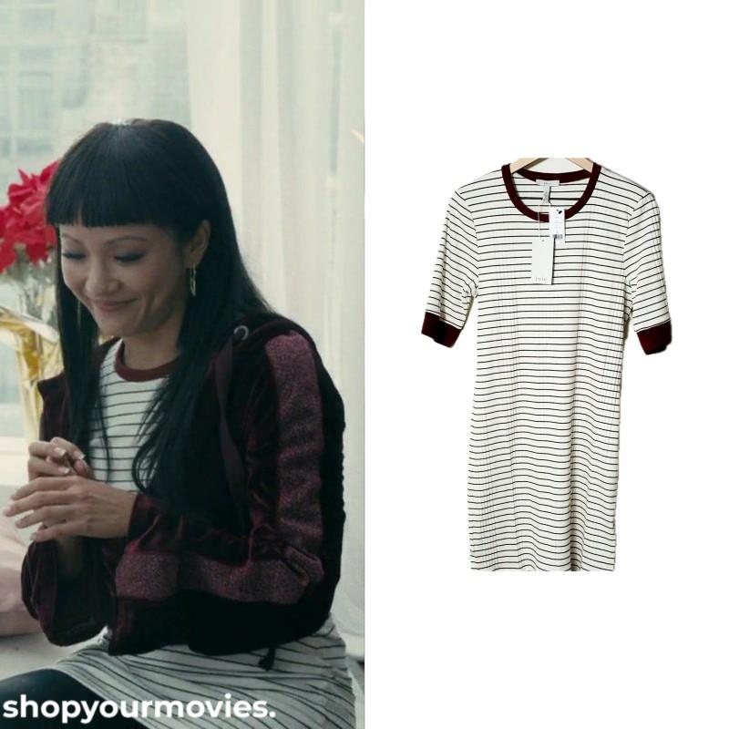 Hustlers: Destiny’s Striped Dress