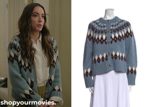 A Very Jonas Christmas Movie: Lucy’s Aplaca Fair Isle Cardigan