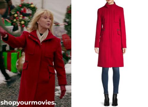 Ms Christmas Comes To Town: Gale’s Red Coat with Side Zipper Pockets