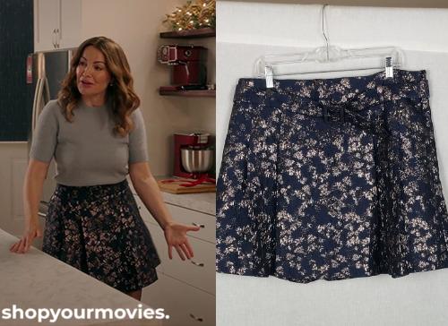 Ms Christmas Comes To Town: Amanda’s Brocade Mini Skirt