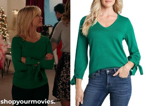 Ms Christmas Comes To Town: Gale’s Green Bow-Tie Sweater