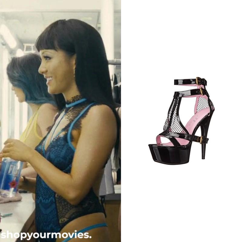 Hustlers: Destiny’s Black Mesh Heels