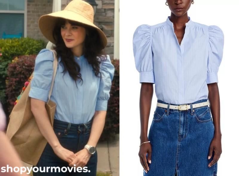 Merv: Zooey’s Puff Sleeve Button Down Shirt