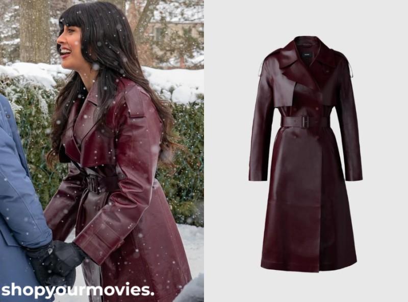 A Merry Little Ex-Mas: Tess Leather Trench Coat