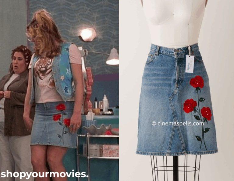 Legally Blonde: Paulette’s Denim Skirt with Red Flowers