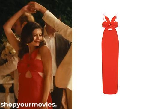 People We Meet on Vacation: Poppy’s Red Keyhole Halter Dress