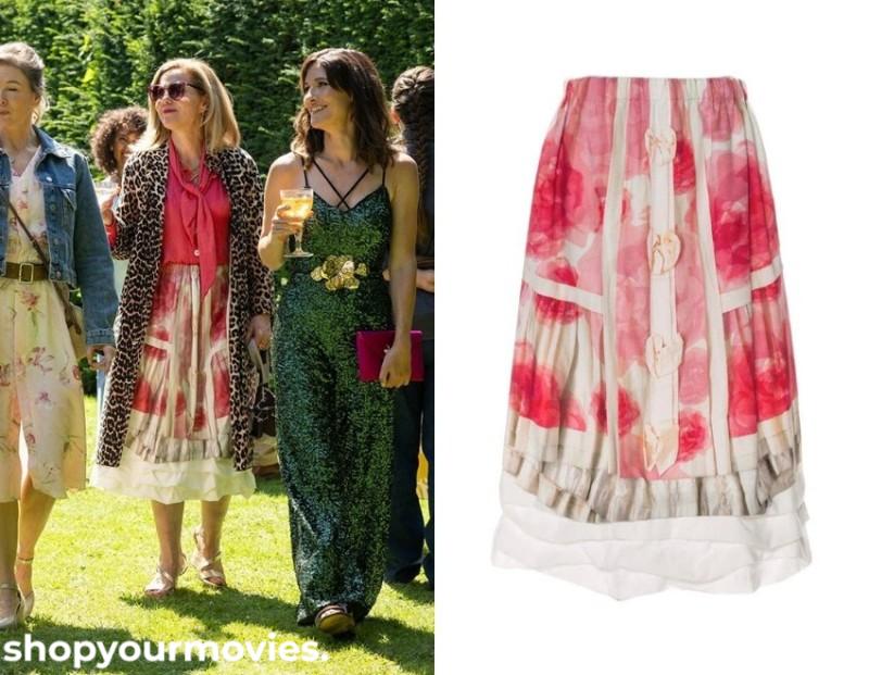 Bridget Jones-Mad About the Boy: Shazzer’s Floral Print Ruffled Skirt