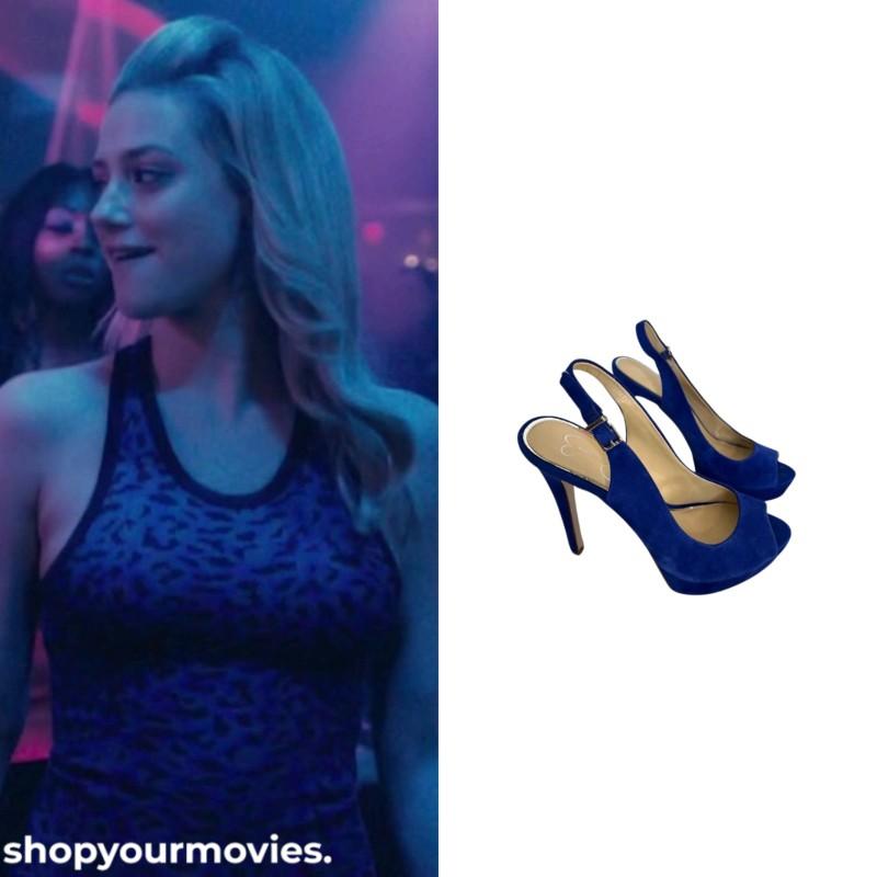 Hustlers: Annabelle’s Blue Slingback Sandals
