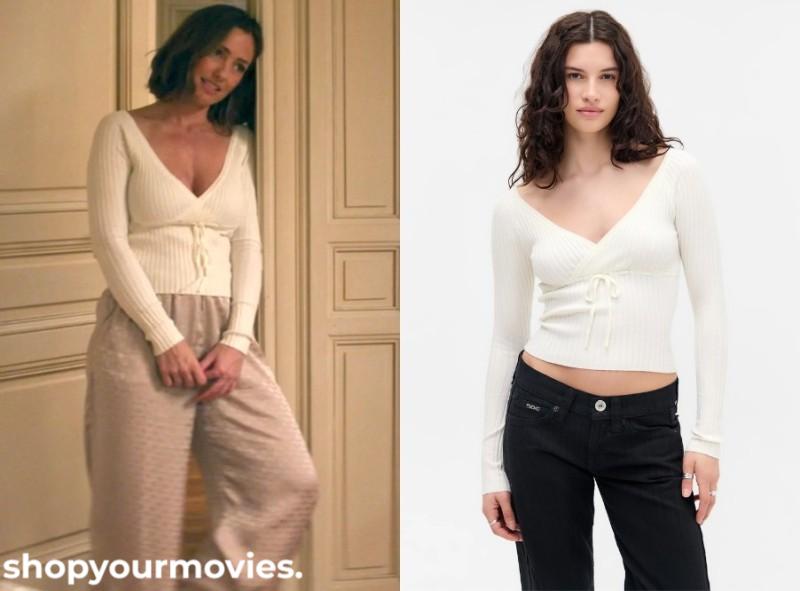 Champagne Problems: Sydney’s Ribbed Knit Surpliced Sweater