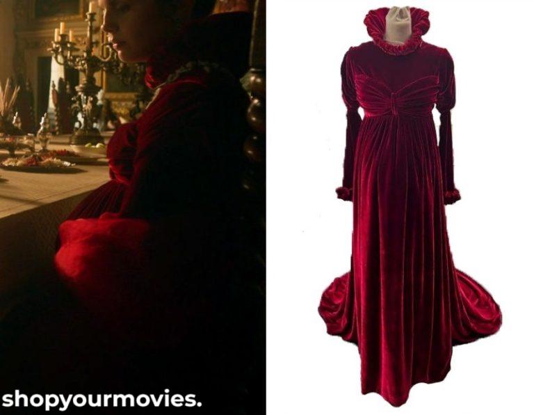 womens dark red dress Dark Red Handwork Dress