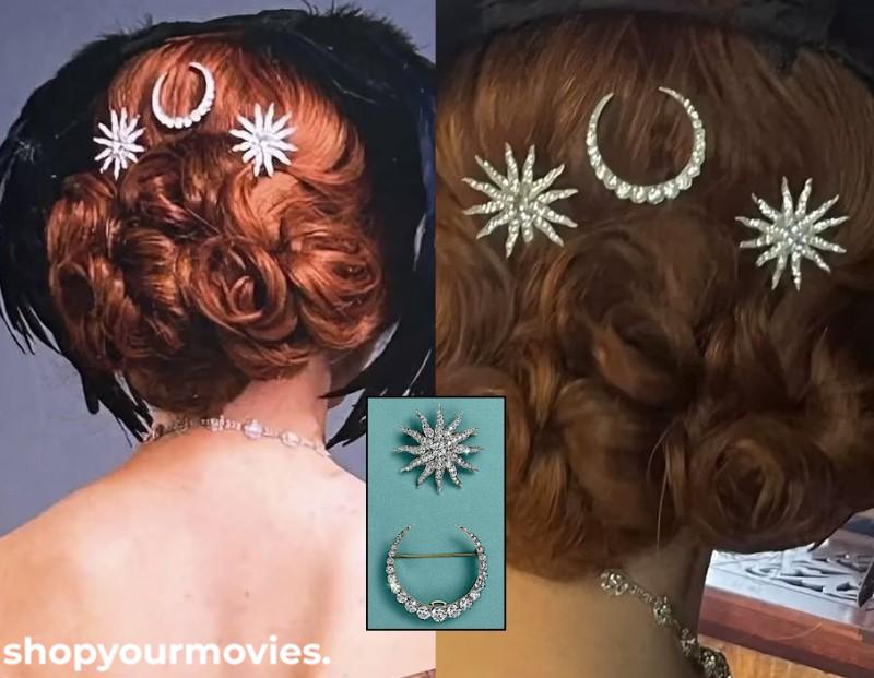 Frankenstein (2025): Elizabeth’s starburst and crescent brooches