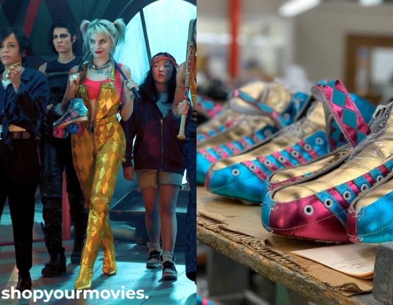 Birds of Prey: Harley’s Blue/Pink/Gold Roller Skates
