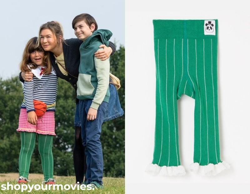 Bridget Jones-Mad About the Boy: Mabel’s Green Pinstripe Leggings