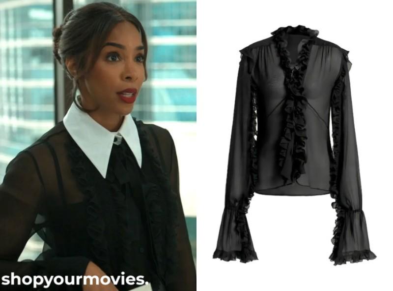 Relationship Goals: Leah’s Ruffle Bub Sheer Blouse