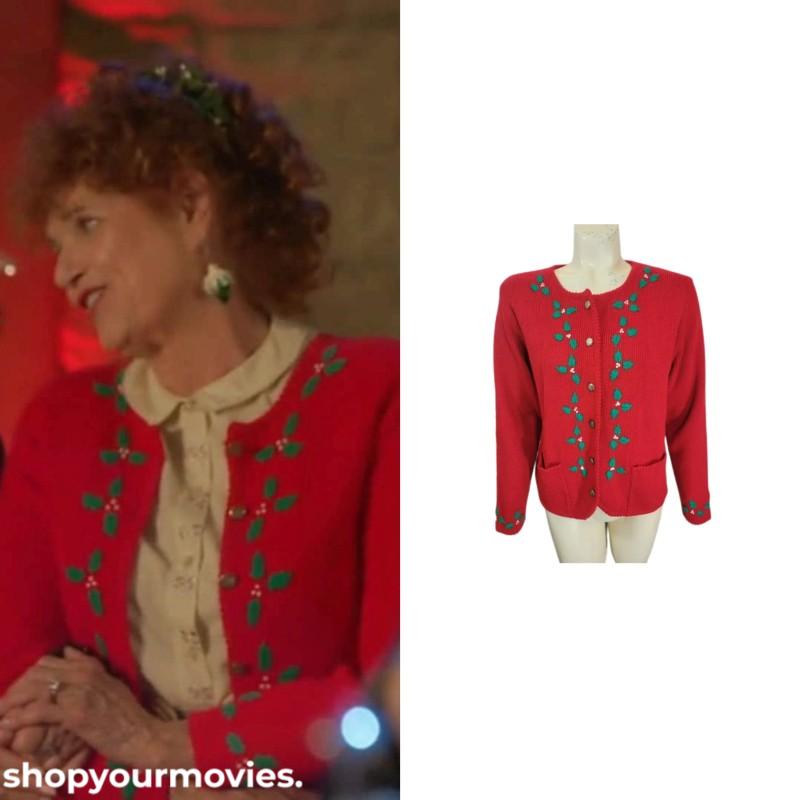 The Holiday Junkie: Sarah’s Red Cardigan