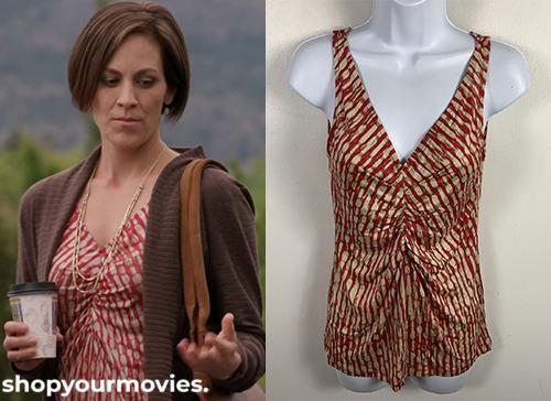 A Mother’s Nightmare: Maddie’s Red/Beige Top