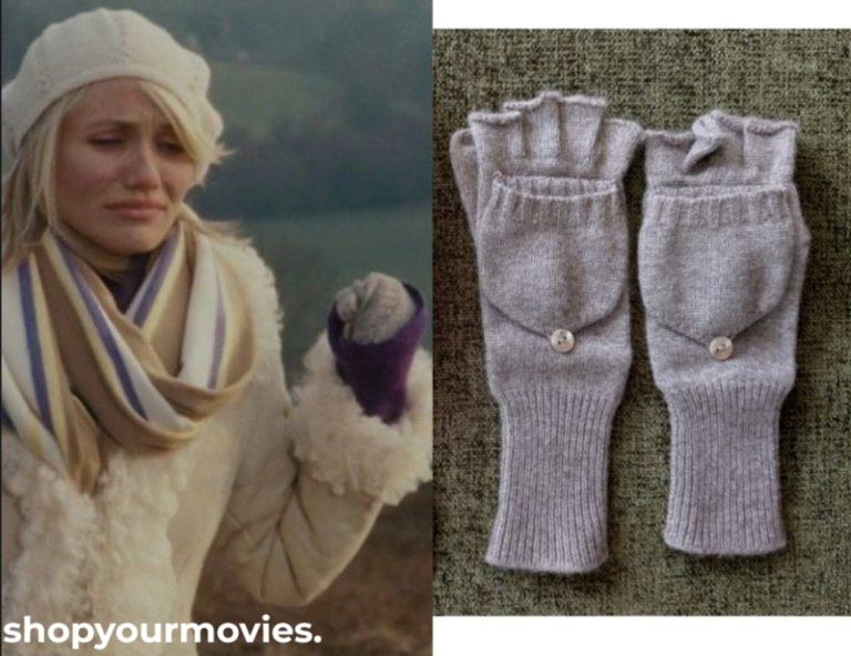 The Holiday: Amanda’s Lavender Knit Fingerless Gloves