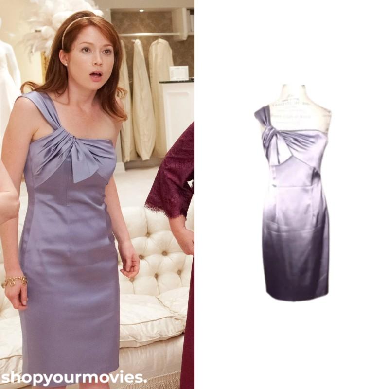 Bridesmaids: Becca’s Purple One Shoulder Dress