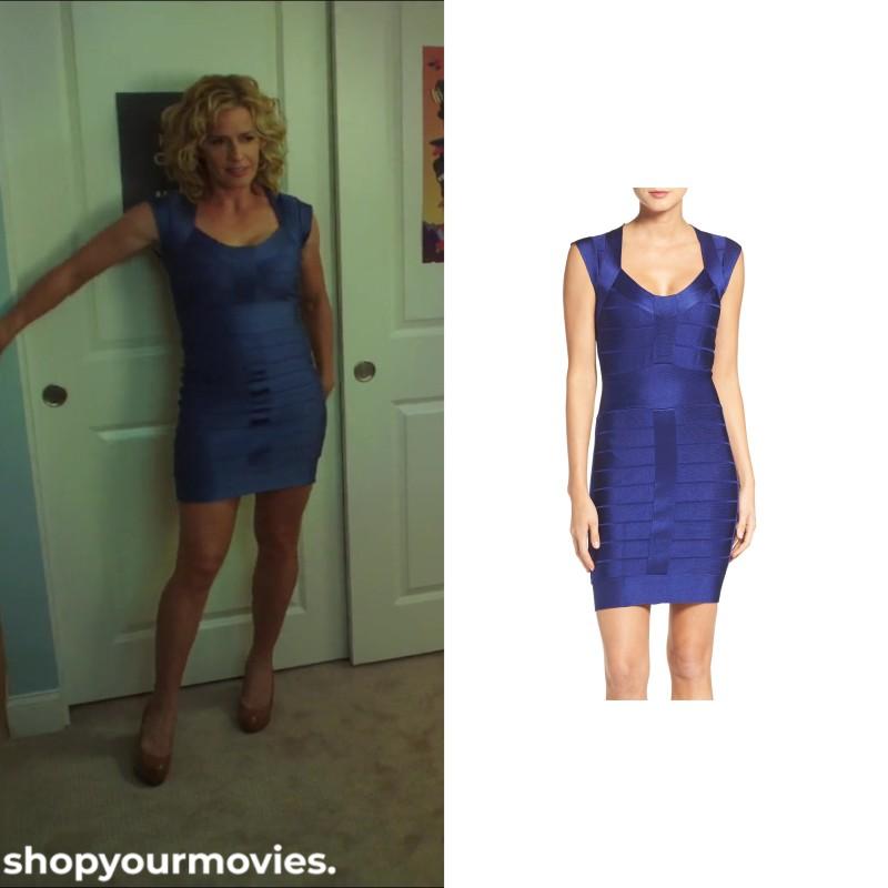 Behaving Badly: Pamela’s Blue Bandage Dress