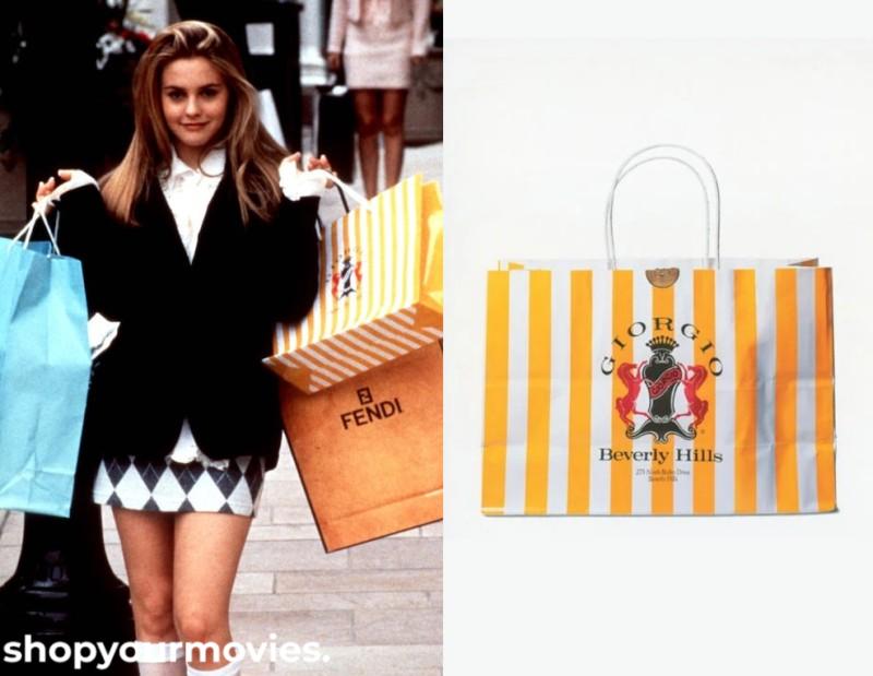 Clueless: Cher’s Giorgio Beverly Hills Yellow Striped Shopping Bag