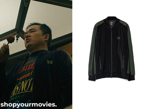 Ready or Not 2: Here I Come: Wan Cheng Fu’s Velour Zip Up Jacket with Buttefly
