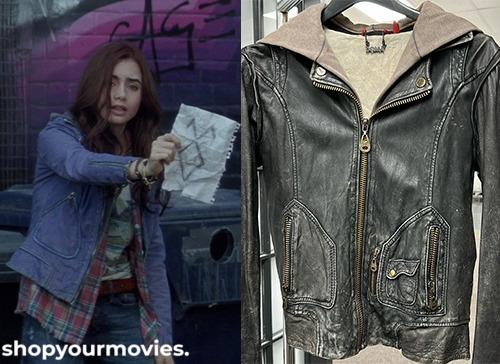 The Mortal Instruments: City of Bones: Clary’s Purple Leather Hooded Jacket