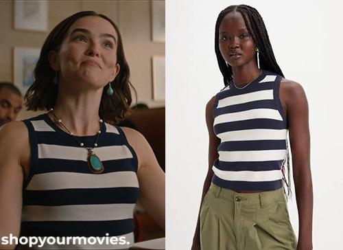 Voicemails for Isabelle: Jill’s Navy/White Striped Tank Top