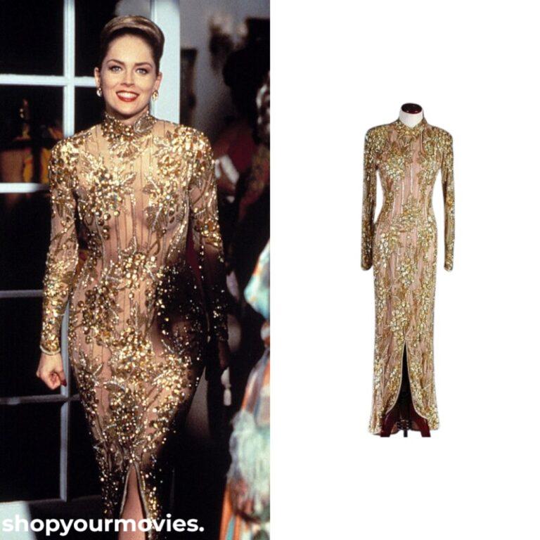Casino: Ginger’s Gold Embroidery Dress