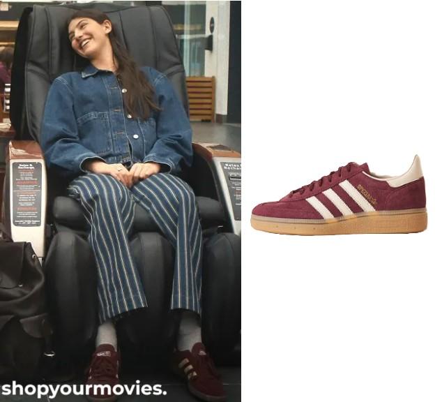 Dont Say Good Luck: Sophie’s Burgundy Striped Side Sneakers
