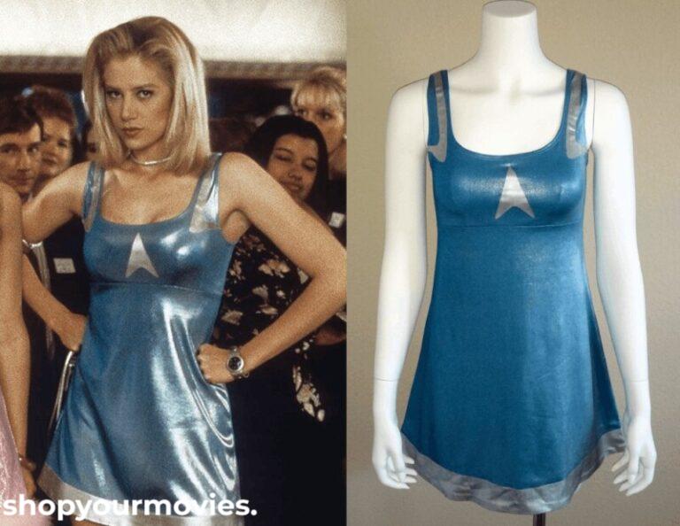 Romy and Michele’s High School Reunion: Romy’s Blue Dress with Silver Triangle