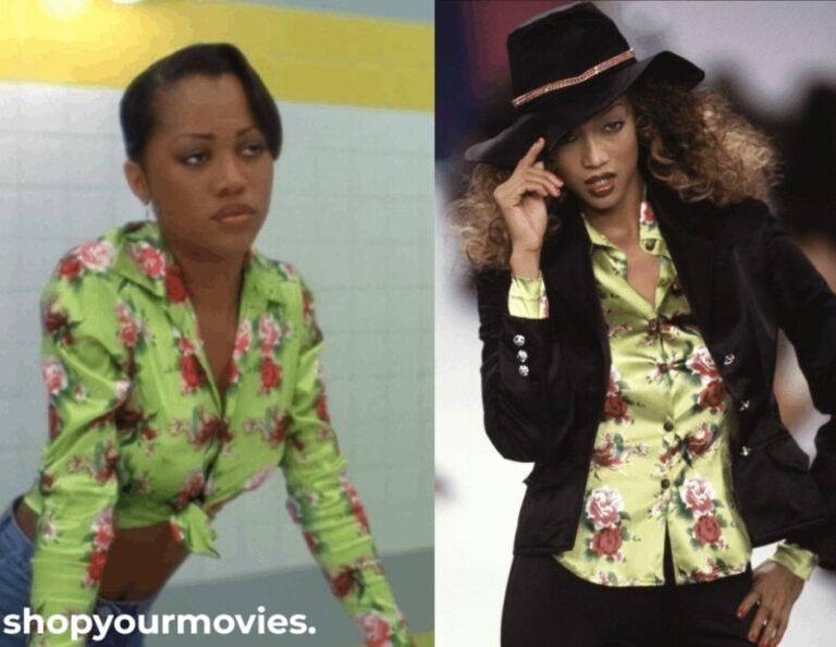 Girl 6: Girl 6’s Green Floral Print Shirt