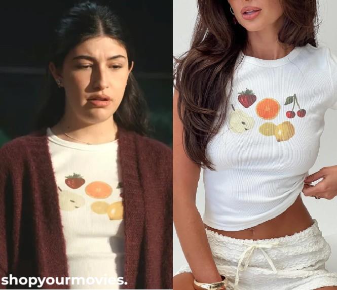 Dont Say Good Luck: Sophie’s White Fruit Salad Pirnt Baby Tee