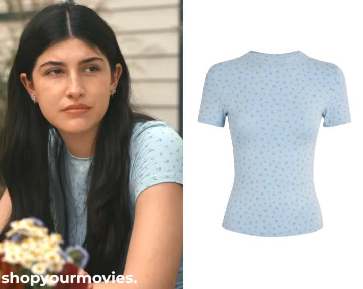 Dont Say Good Luck: Sophie’s Blue Floral Baby Tee