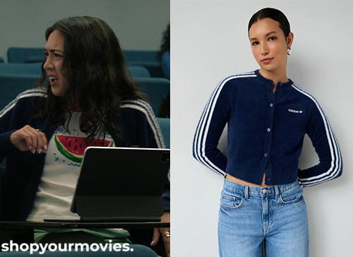 The Love Hypothesis: Anh’s Navy Fuzzy Zip Up Cardigan