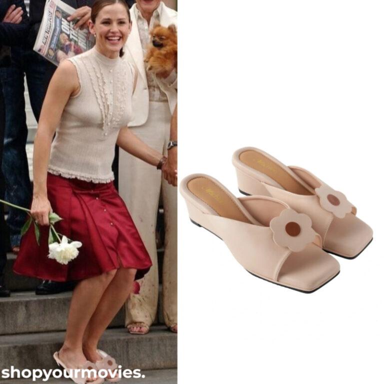 13 Going on 30 Jenna Rink Machino Flower Slide Sandals