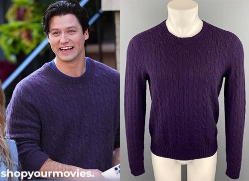 The Housemaid’s Secret: Brock’s Purple Crewneck Sweater