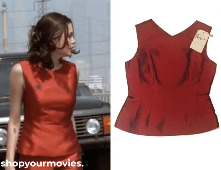 Playing God: Claire’s Red Sleeveless Top