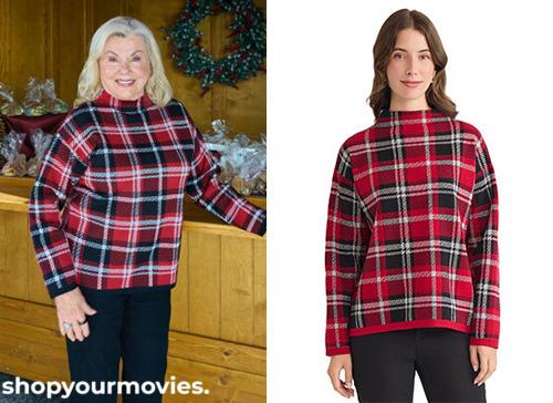 Holiday Touchdown: A Bears Love Story: Darlene’s Plaid Mock Neck Sweater