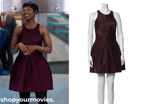 Holiday Touchdown: A Bears Love Story: Woman’s Burgundy Dress